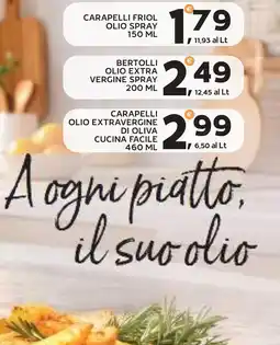 Extra Supermercati Carapelli olio spray offerta