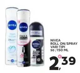 Extra Supermercati Nivea roll on/spray offerta