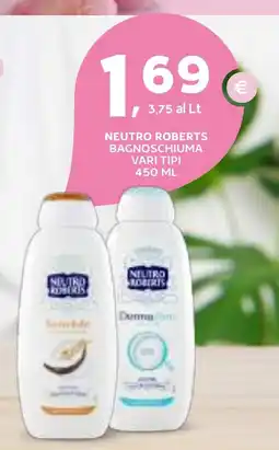 Extra Supermercati Neutro Roberts bagnoschiuma vari tipi offerta