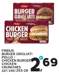 Extra Supermercati Findus Chicken Burger offerta
