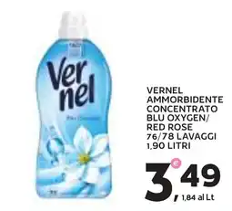 Extra Supermercati Vernel ammorbidente concentrato blu oxygen/red rose offerta