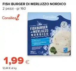 Oasi Fish burger di merluzzo nordico Consilia offerta