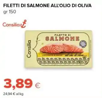 Filetti di salmone all'olio di oliva Consilia