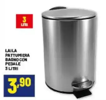 Laila pattumiera bagno con pedale