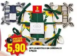 Risparmio Casa Set canestro con canovacci 3 pezzi offerta