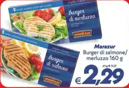 Iper Super Conveniente Burger di salmone/merluzzo Marazur offerta