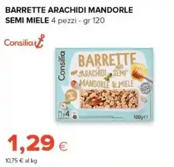 Oasi Consilia barrette arachidi mandorle semi miele offerta