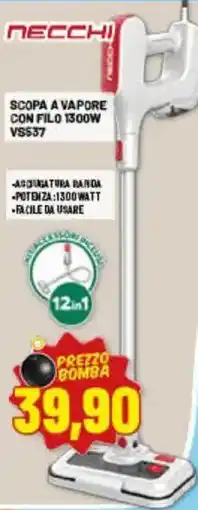 Risparmio Casa Scopa a vapore con filo Necchi offerta