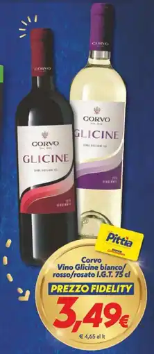 Iper Super Conveniente Corvo Vino Glicine bianco/rosso/rosato I.G.T. offerta