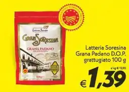 Iper Super Conveniente Latteria Soresina Grana Padano D.O.P. grattugiato offerta