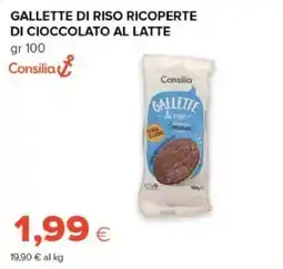 Oasi Gallette di riso ricoperte di cioccolato al latte Consilia offerta