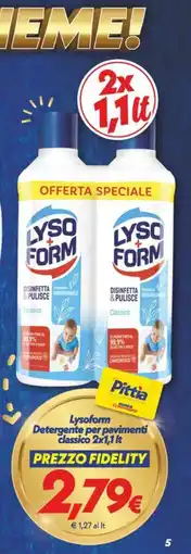 Iper Super Conveniente Lysoform Detergente per pavimenti classico offerta