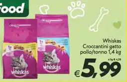 Iper Super Conveniente Whiskas Croccantini gatto pollo/tonno offerta