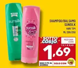 Il Centesimo Shampoo/balsamo Sunsilk offerta
