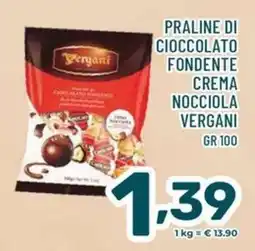 Il Centesimo Praline di cioccolato fondente crema nocciola Vergani offerta