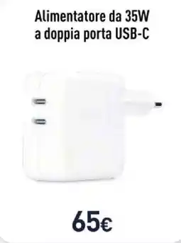 Unieuro Alimentatore da 35W a doppia porta USB-C offerta