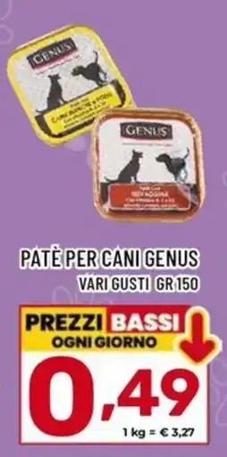 Il Centesimo Paté per cani Genus offerta