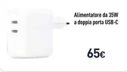 Unieuro Alimentatore da 35W a doppia porta USB-C offerta
