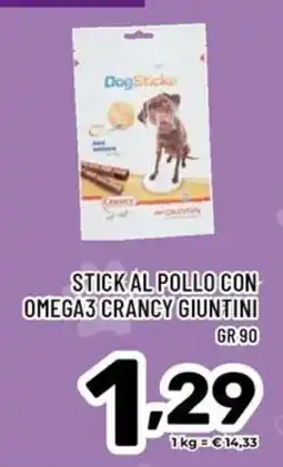 Il Centesimo Stick al pollo con omega3 crancy giuntini offerta