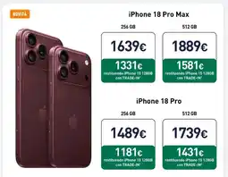 Unieuro iPhone 18 Pro Max 256GB offerta