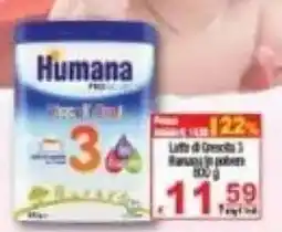 CTS Supermercati Humana Latte di Crescita 3 offerta