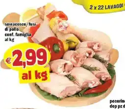 Il Castoro Supermercati sovracosce/fusi di pollo conf. famiglia offerta