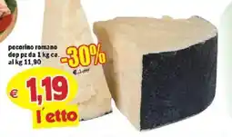 Il Castoro Supermercati Pecorino romano dop offerta