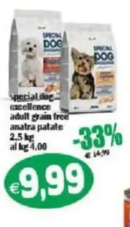 Il Castoro Supermercati Special Dog Excellence adult grain free anatra patate offerta