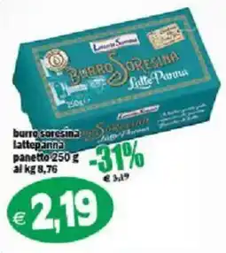 Il Castoro Supermercati Burro Soresina Latte Panna offerta