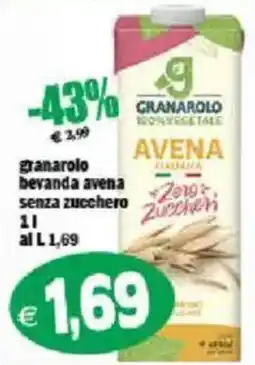Il Castoro Supermercati granarolo bevanda avena senza zucchero offerta