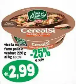 Il Castoro Supermercati Viva la mamma Cerealsì farro pollo e verdure offerta