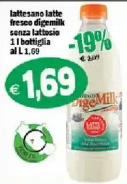 Il Castoro Supermercati latte fresco digemilk senza lattosio offerta