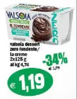 Il Castoro Supermercati Valsola dessert zero fondente offerta