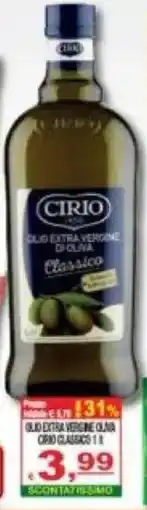 CTS Supermercati Olio extra vergine oliva Cirio Classico offerta