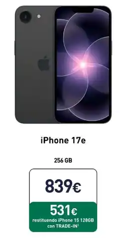 Unieuro iPhone 17e offerta