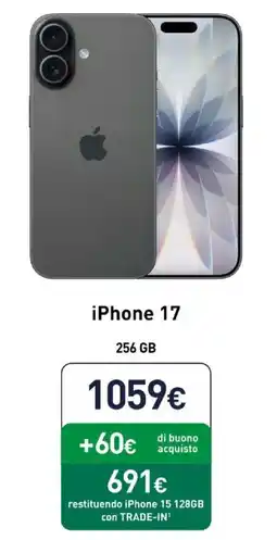 Unieuro iPhone 17 offerta