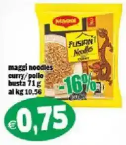 Il Castoro Supermercati Maggi Fusioni Noodles curry/pollo offerta