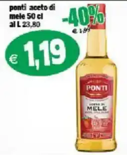 Il Castoro Supermercati Aceto di mele Ponti offerta