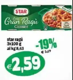 Il Castoro Supermercati Star Gran Ragù Classico offerta