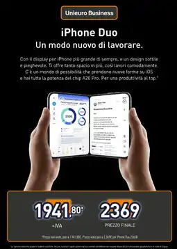 Unieuro iPhone Duo offerta