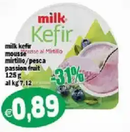 Il Castoro Supermercati milk Kefir mousse al Mirtillo offerta