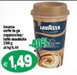 Il Castoro Supermercati Lavazza coffe to go cappuccino/latte machiato offerta