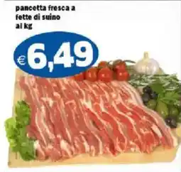Il Castoro Supermercati Pancetta fresca a fette di suino offerta