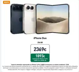 Unieuro iPhone Duo offerta
