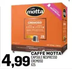 Al Discount Caffè Motta Capsule Nespresso Cremoso offerta