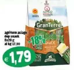 Il Castoro Supermercati agriform asiago dop snack offerta