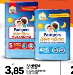 Al Discount Pampers Sole e Luna classici/mutandino offerta