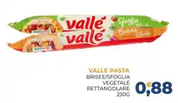 Moderna Valle pasta brisee/sfoglia vegetale rettangolare offerta