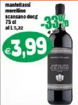 Il Castoro Supermercati Mantellassi morellino di scansano docg offerta