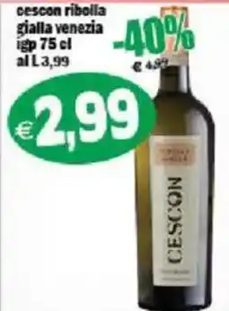 Il Castoro Supermercati Cescon ribolla gialla venezia offerta